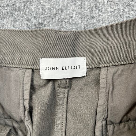 John Elliott Pants Womens 2 Washed Cotton Wide Leg Barrel Chino Adjustable Waist - Picture 5 of 16